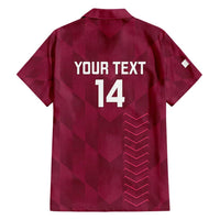 Custom Qatar Cricket Family Matching Short Sleeve Bodycon Dress and Hawaiian Shirt Go Champions Qataris Flag Style - Wonder Print Shop
