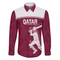 Custom Qatar Cricket Family Matching Short Sleeve Bodycon Dress and Hawaiian Shirt Go Champions Qataris Flag Style - Wonder Print Shop