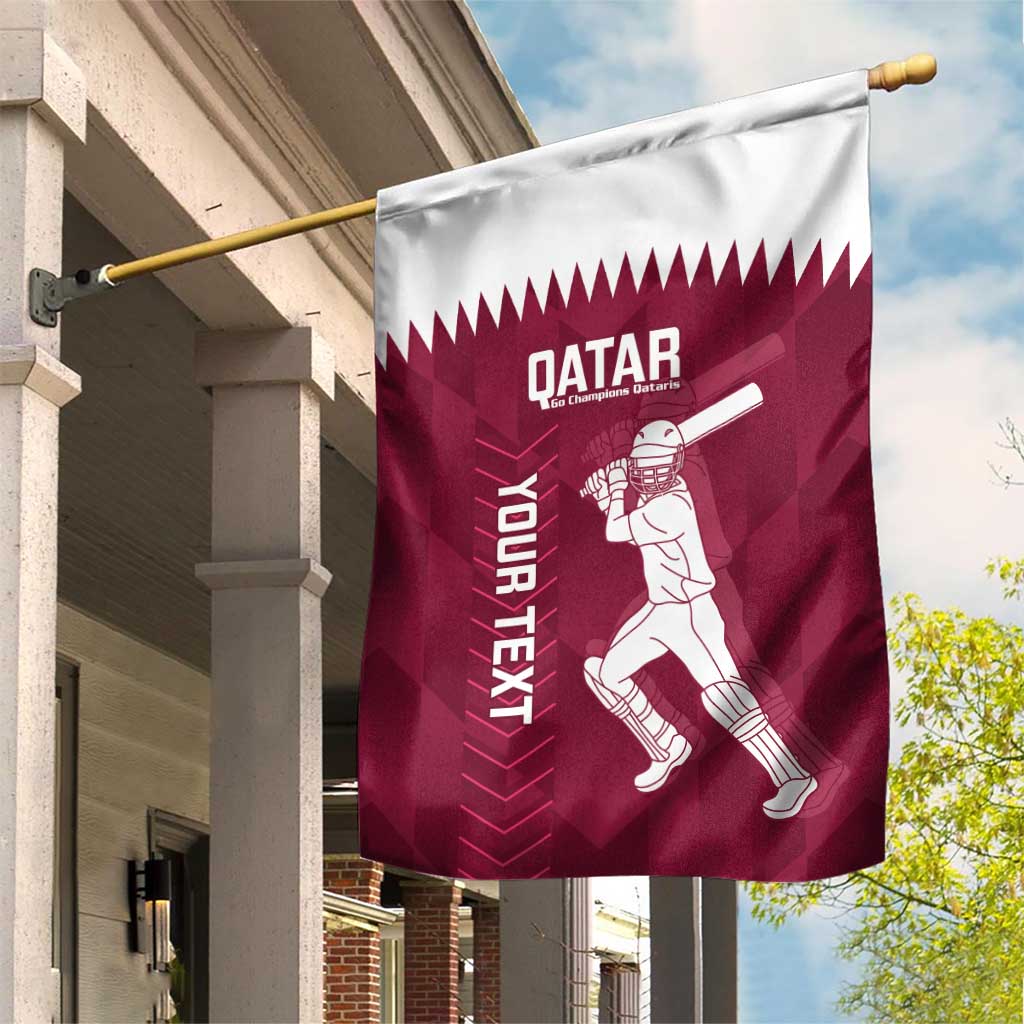 Custom Qatar Cricket Garden Flag Go Champions Qataris Flag Style - Wonder Print Shop
