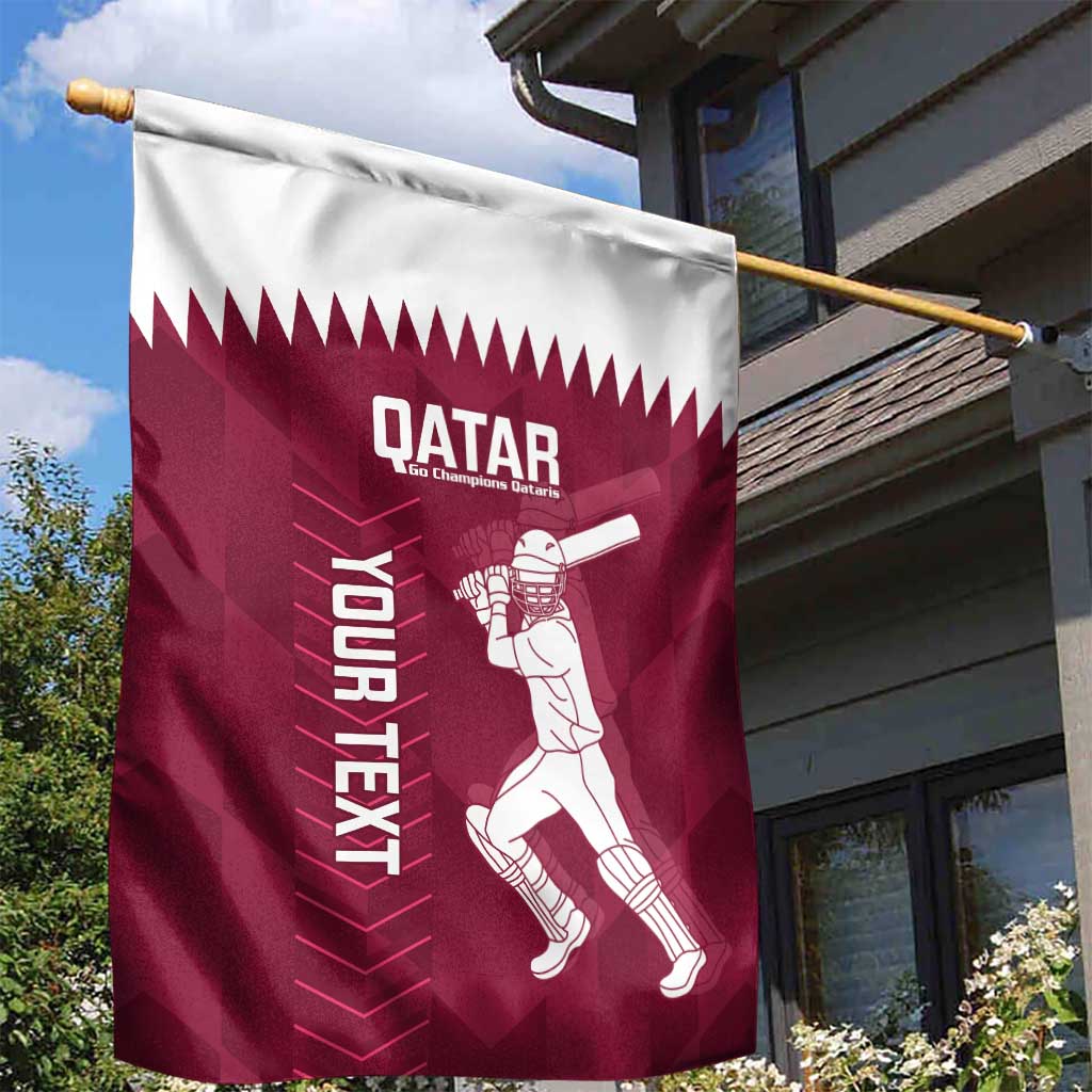 Custom Qatar Cricket Garden Flag Go Champions Qataris Flag Style - Wonder Print Shop