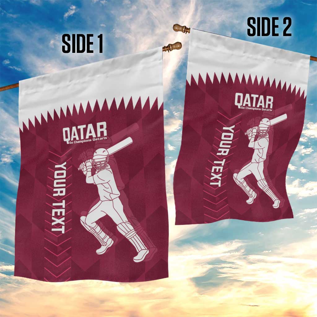 Custom Qatar Cricket Garden Flag Go Champions Qataris Flag Style - Wonder Print Shop