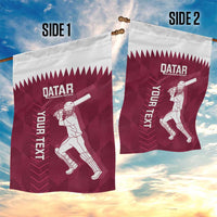Custom Qatar Cricket Garden Flag Go Champions Qataris Flag Style - Wonder Print Shop