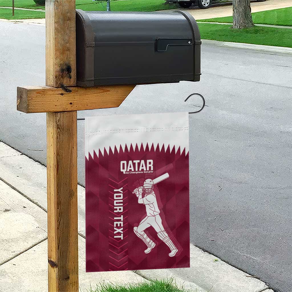 Custom Qatar Cricket Garden Flag Go Champions Qataris Flag Style - Wonder Print Shop