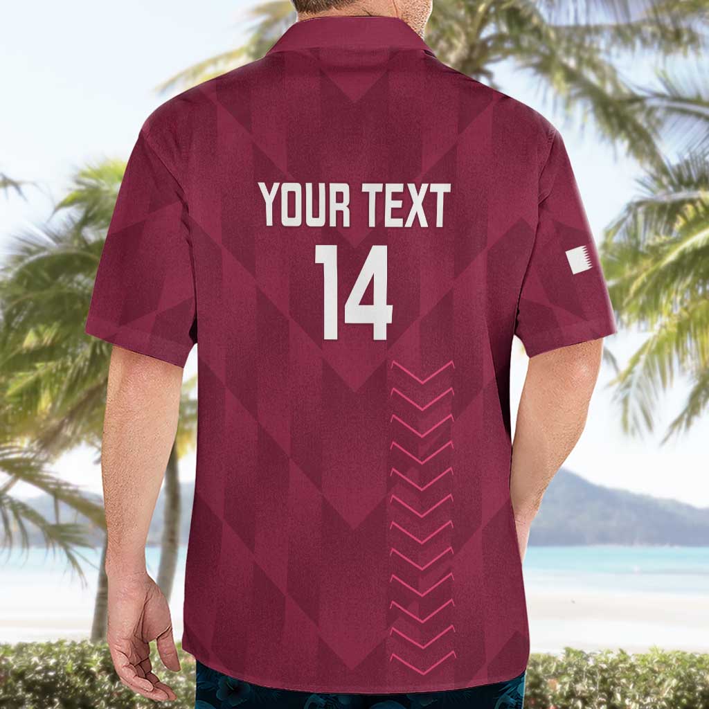 Custom Qatar Cricket Hawaiian Shirt Go Champions Qataris Flag Style - Wonder Print Shop