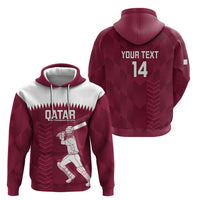 Custom Qatar Cricket Hoodie Go Champions Qataris Flag Style - Wonder Print Shop