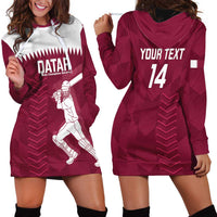 Custom Qatar Cricket Hoodie Dress Go Champions Qataris Flag Style - Wonder Print Shop