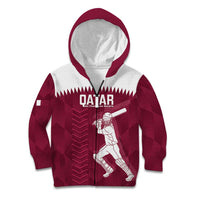 Custom Qatar Cricket Kid Hoodie Go Champions Qataris Flag Style - Wonder Print Shop