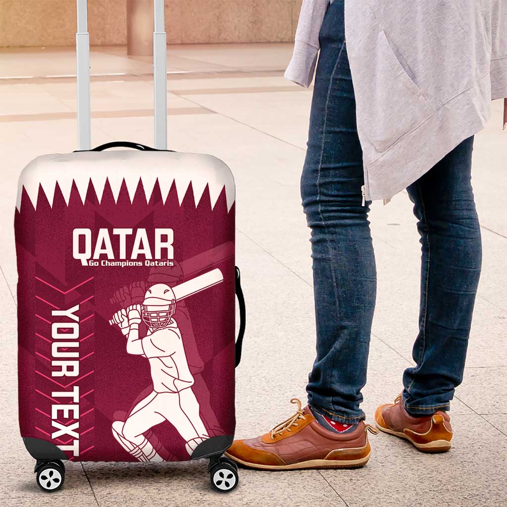Custom Qatar Cricket Luggage Cover Go Champions Qataris Flag Style - Wonder Print Shop