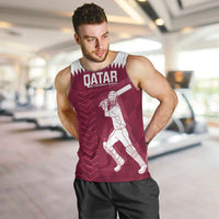Custom Qatar Cricket Men Tank Top Go Champions Qataris Flag Style - Wonder Print Shop
