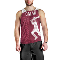 Custom Qatar Cricket Men Tank Top Go Champions Qataris Flag Style - Wonder Print Shop