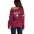 Custom Qatar Cricket Off Shoulder Sweater Go Champions Qataris Flag Style - Wonder Print Shop