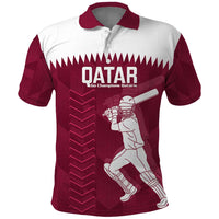Custom Qatar Cricket Polo Shirt Go Champions Qataris Flag Style - Wonder Print Shop