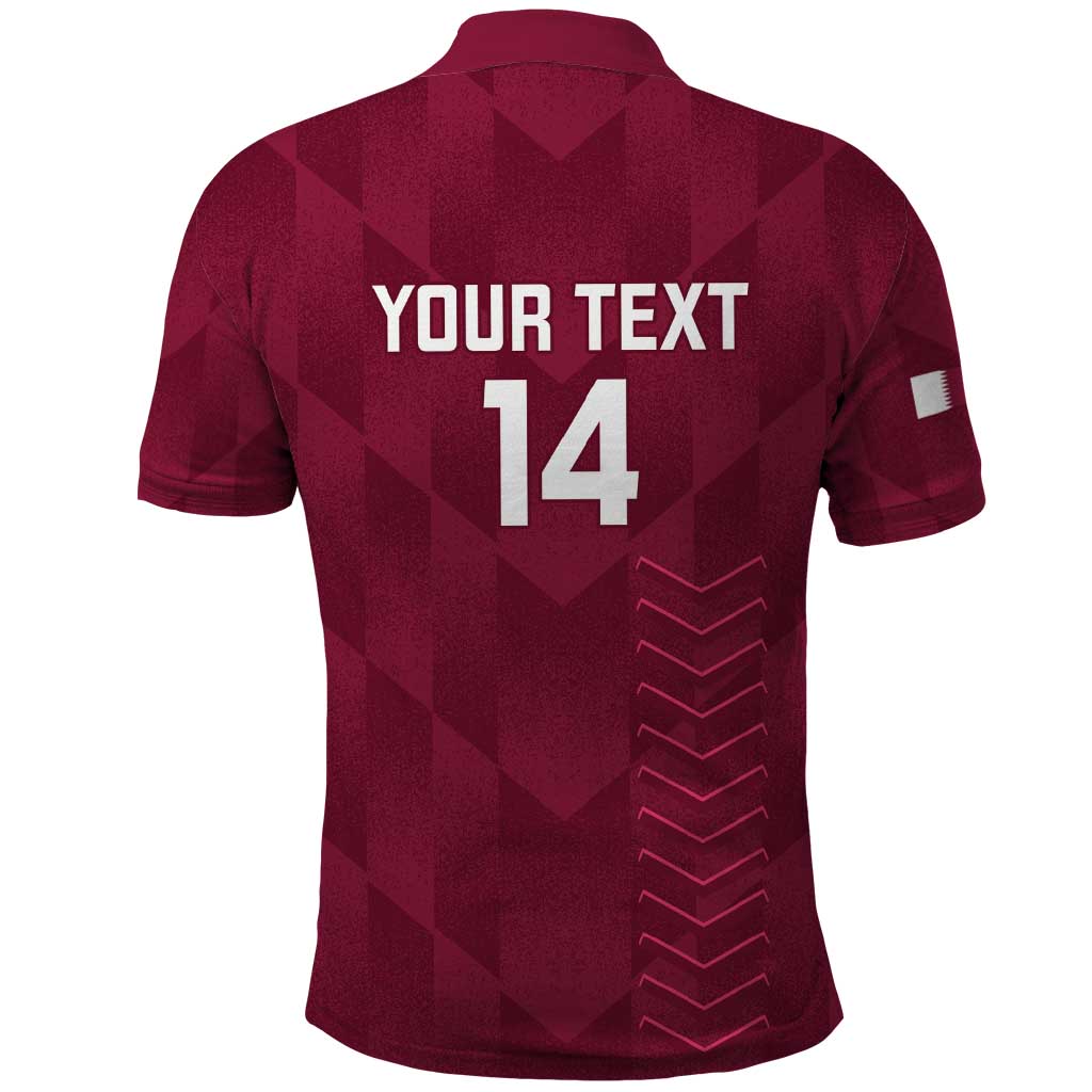 Custom Qatar Cricket Polo Shirt Go Champions Qataris Flag Style - Wonder Print Shop