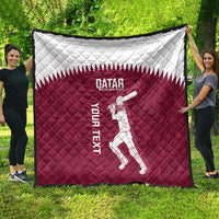 Custom Qatar Cricket Quilt Go Champions Qataris Flag Style - Wonder Print Shop