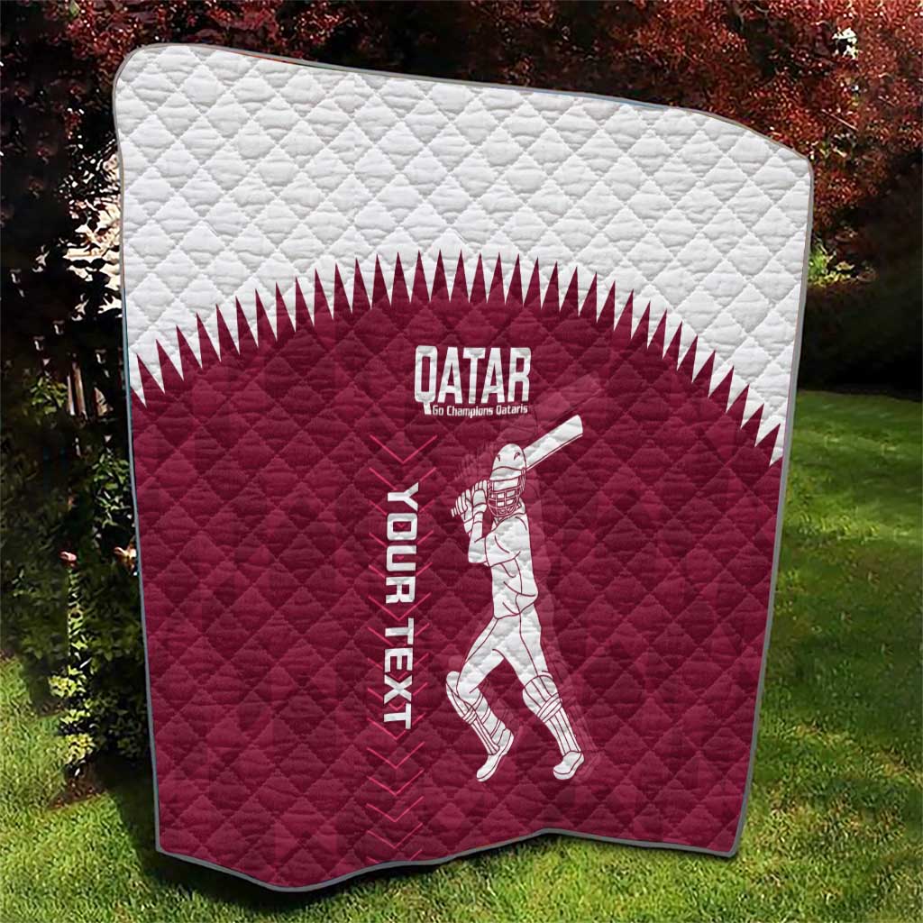 Custom Qatar Cricket Quilt Go Champions Qataris Flag Style - Wonder Print Shop