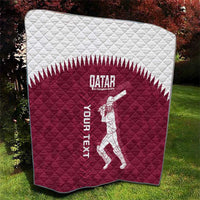 Custom Qatar Cricket Quilt Go Champions Qataris Flag Style - Wonder Print Shop