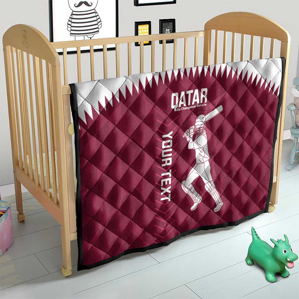 Custom Qatar Cricket Quilt Go Champions Qataris Flag Style - Wonder Print Shop