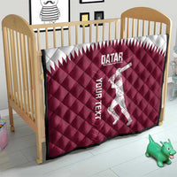Custom Qatar Cricket Quilt Go Champions Qataris Flag Style - Wonder Print Shop