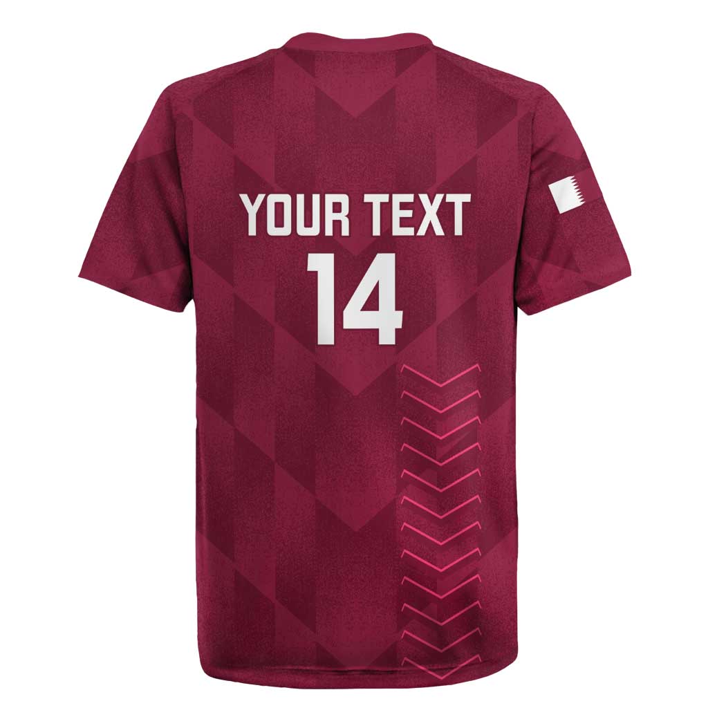 Custom Qatar Cricket Rugby Jersey Go Champions Qataris Flag Style - Wonder Print Shop