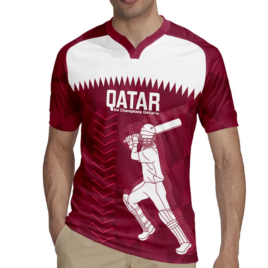 Custom Qatar Cricket Rugby Jersey Go Champions Qataris Flag Style - Wonder Print Shop