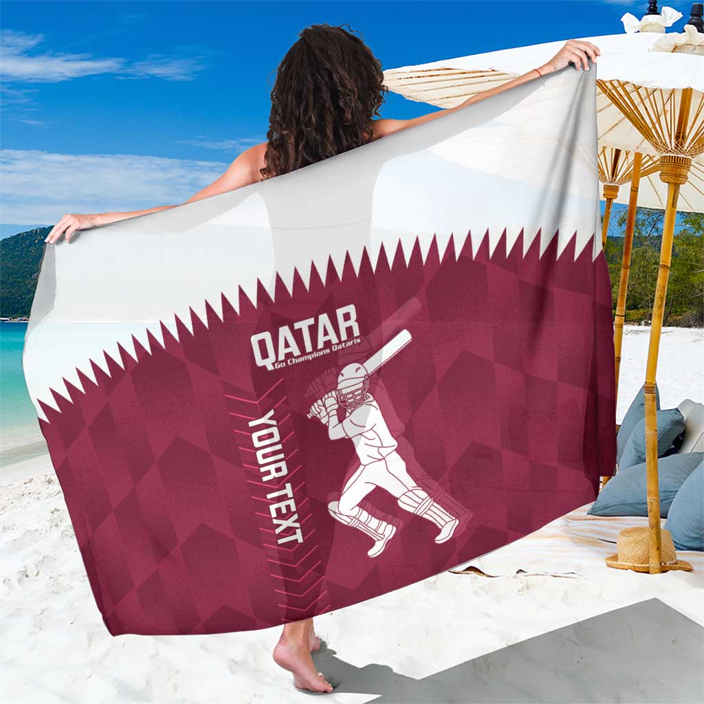 Custom Qatar Cricket Sarong Go Champions Qataris Flag Style - Wonder Print Shop