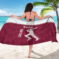 Custom Qatar Cricket Sarong Go Champions Qataris Flag Style - Wonder Print Shop