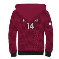Custom Qatar Cricket Sherpa Hoodie Go Champions Qataris Flag Style - Wonder Print Shop
