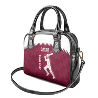 Custom Qatar Cricket Shoulder Handbag Go Champions Qataris Flag Style
