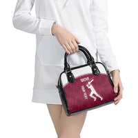 Custom Qatar Cricket Shoulder Handbag Go Champions Qataris Flag Style