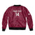 Custom Qatar Cricket Sleeve Zip Bomber Jacket Go Champions Qataris Flag Style - Wonder Print Shop