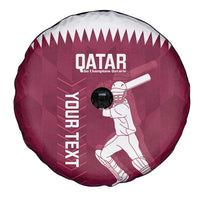Custom Qatar Cricket Spare Tire Cover Go Champions Qataris Flag Style - Wonder Print Shop