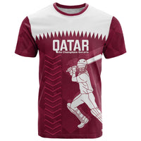 Custom Qatar Cricket T Shirt Go Champions Qataris Flag Style - Wonder Print Shop