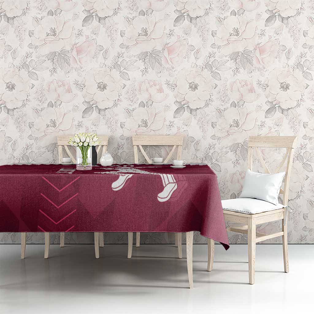 Custom Qatar Cricket Tablecloth Go Champions Qataris Flag Style - Wonder Print Shop