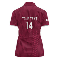 Custom Qatar Cricket Women Polo Shirt Go Champions Qataris Flag Style - Wonder Print Shop