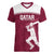 Custom Qatar Cricket Women V-Neck T-Shirt Go Champions Qataris Flag Style - Wonder Print Shop