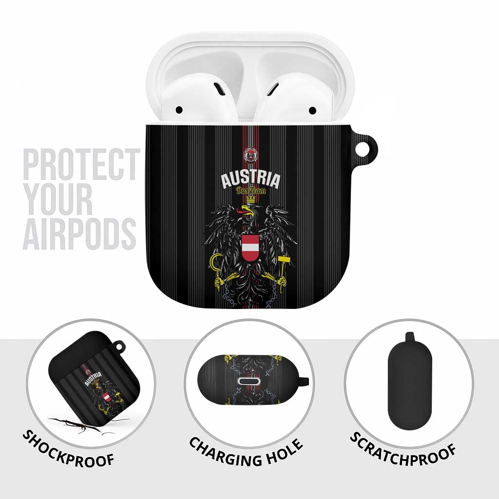 Austria Football AirPods Case 2026 Go Das Team Striped Style - Wonder Print Shop
