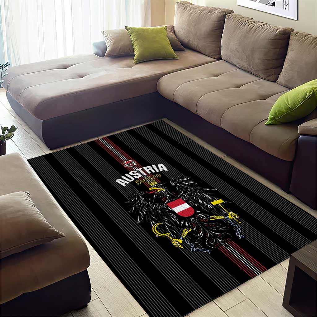 Austria Football Area Rug 2026 Go Das Team Striped Style - Wonder Print Shop