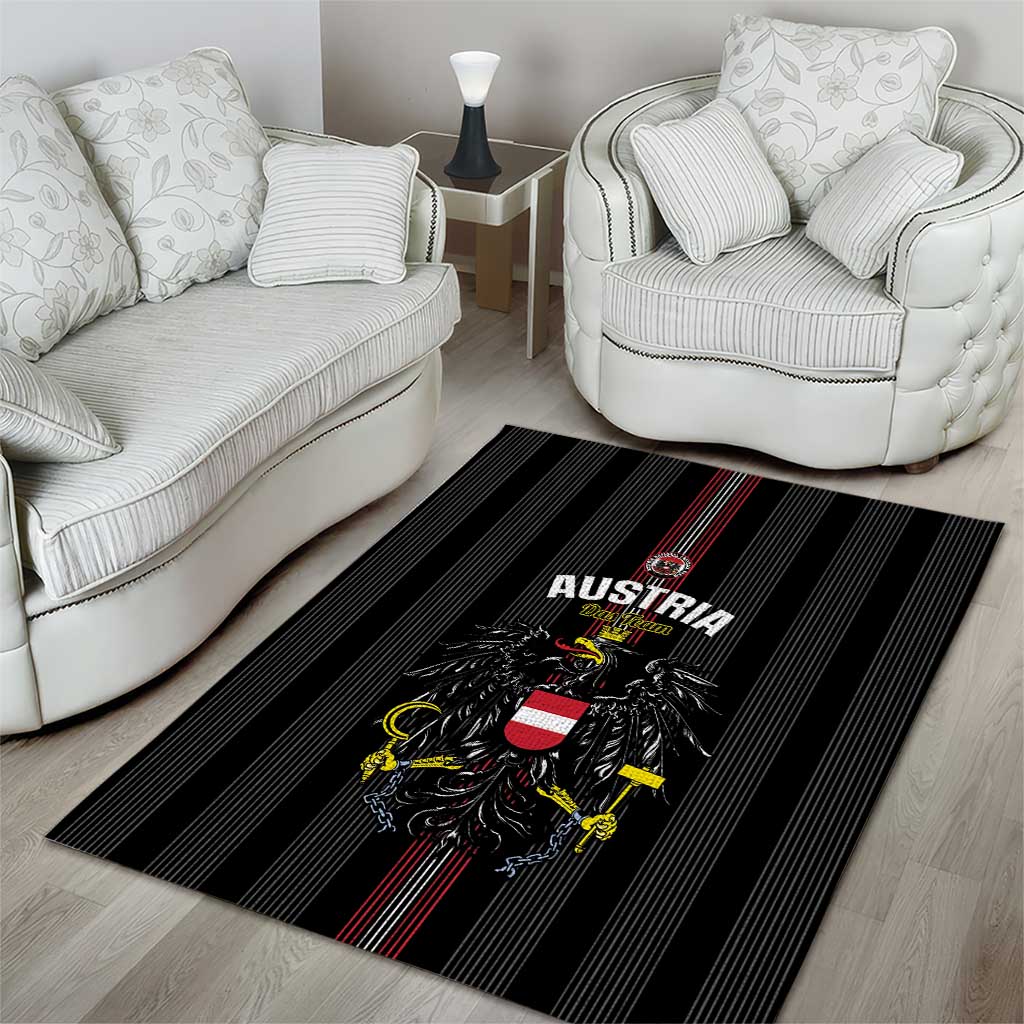 Austria Football Area Rug 2026 Go Das Team Striped Style - Wonder Print Shop