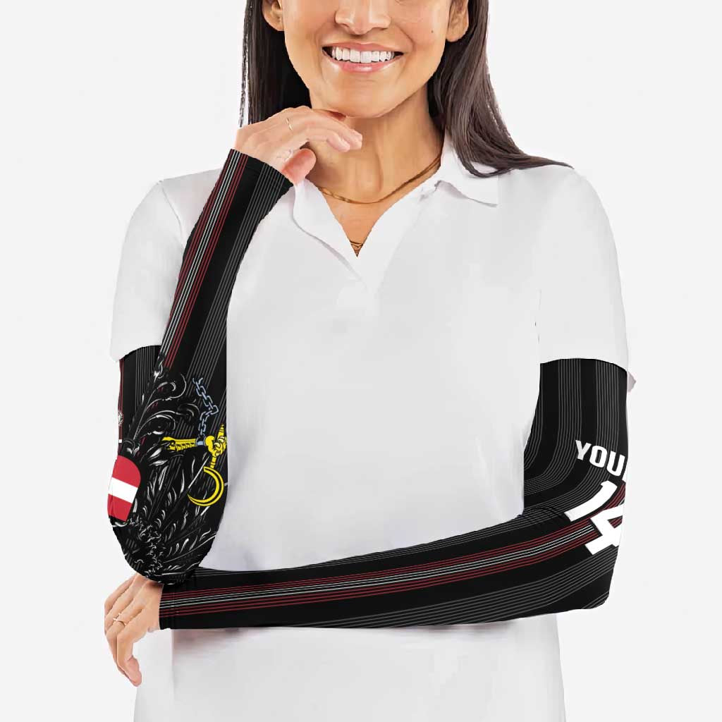 Custom Austria Football Arm Sleeves 2026 Go Das Team Striped Style - Wonder Print Shop