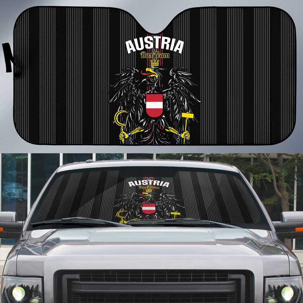 Austria Football Auto Sun Shade 2026 Go Das Team Striped Style - Wonder Print Shop