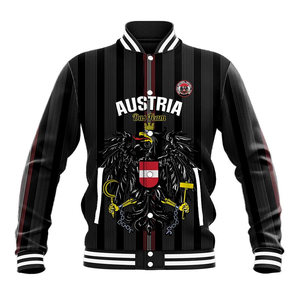 Custom Austria Football Baseball Jacket 2026 Go Das Team Striped Style - Wonder Print Shop