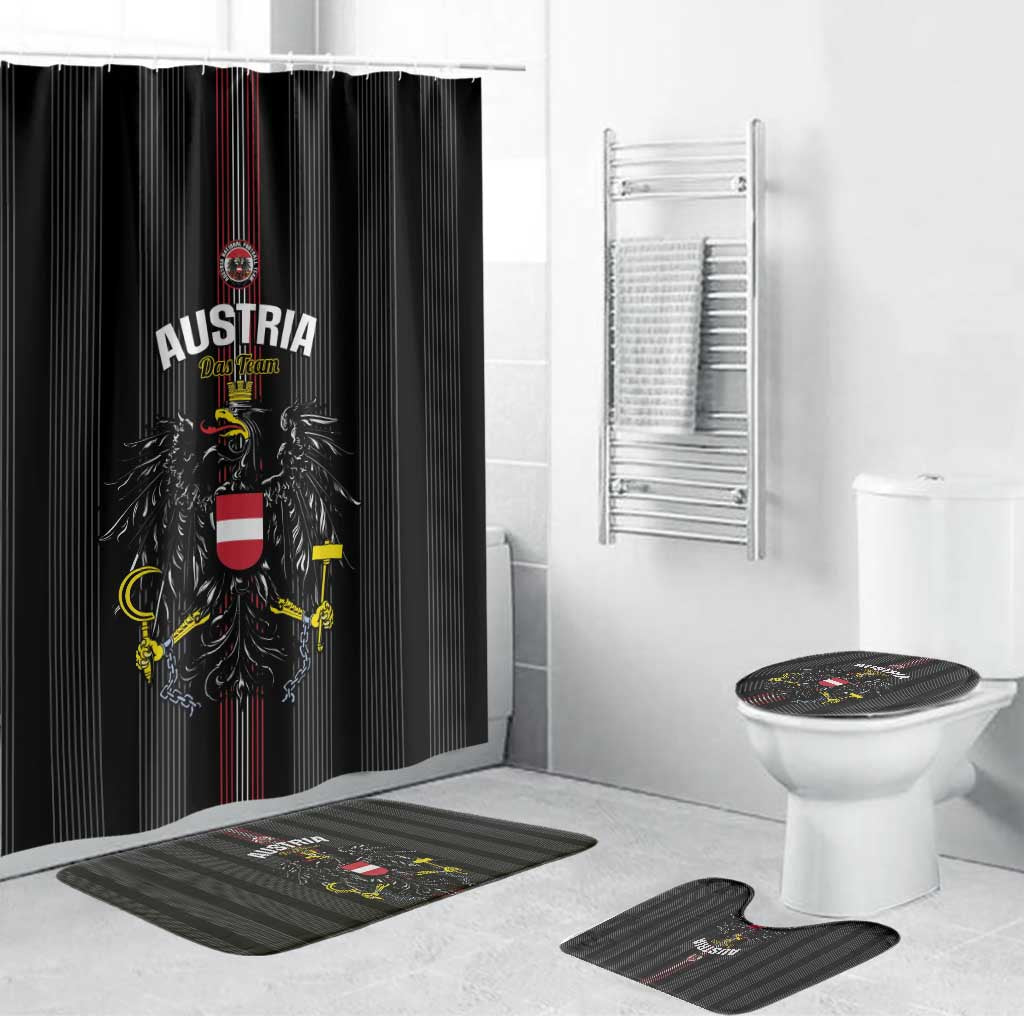 Austria Football Bathroom Set 2026 Go Das Team Striped Style - Wonder Print Shop