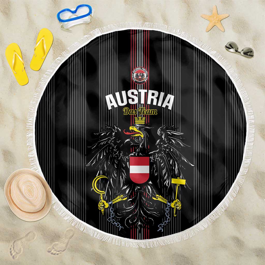 Austria Football Beach Blanket 2026 Go Das Team Striped Style - Wonder Print Shop