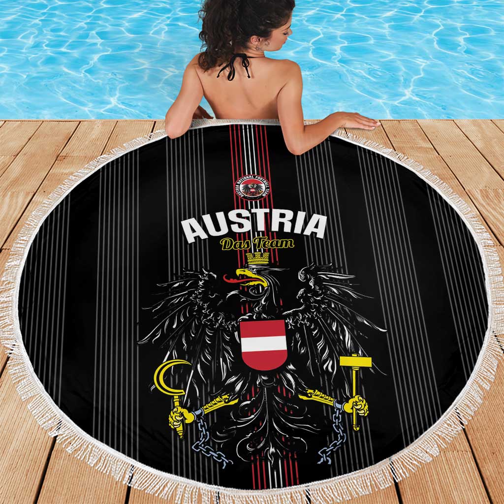 Austria Football Beach Blanket 2026 Go Das Team Striped Style - Wonder Print Shop