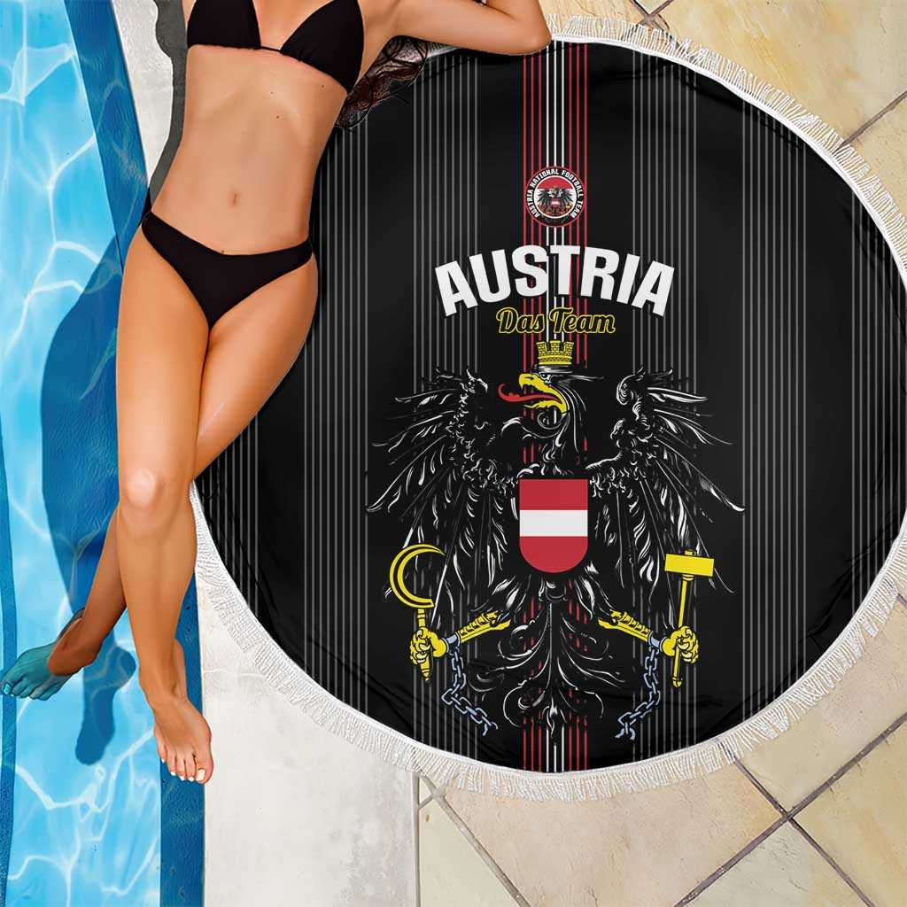 Austria Football Beach Blanket 2026 Go Das Team Striped Style - Wonder Print Shop