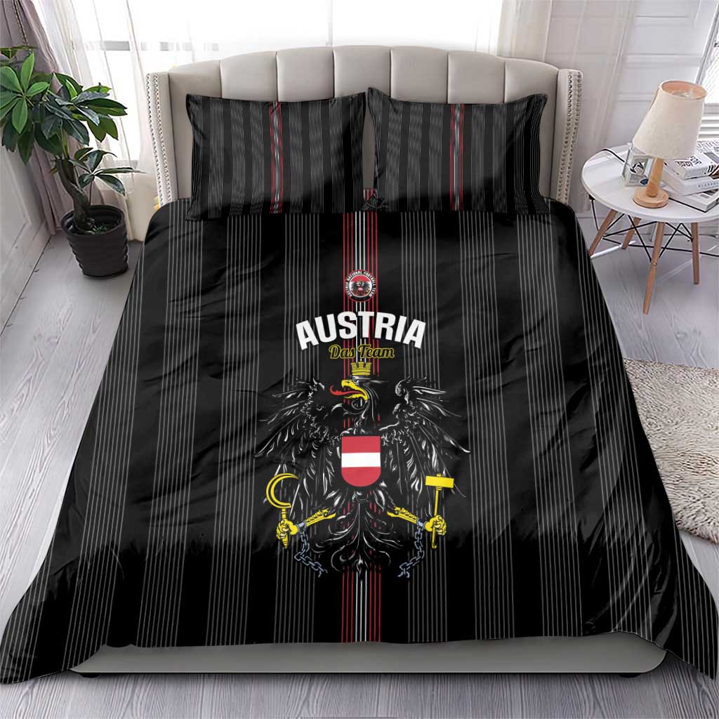 Austria Football Bedding Set 2026 Go Das Team Striped Style - Wonder Print Shop