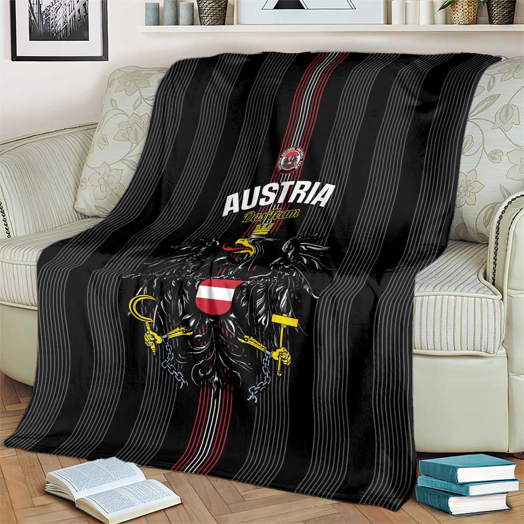 Austria Football Blanket 2026 Go Das Team Striped Style - Wonder Print Shop