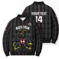 Custom Austria Football Bomber Puffer Jacket 2026 Go Das Team Striped Style - Wonder Print Shop