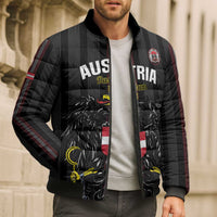 Custom Austria Football Bomber Puffer Jacket 2026 Go Das Team Striped Style - Wonder Print Shop