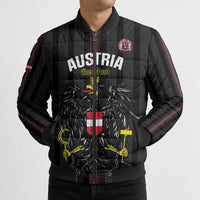 Custom Austria Football Bomber Puffer Jacket 2026 Go Das Team Striped Style - Wonder Print Shop